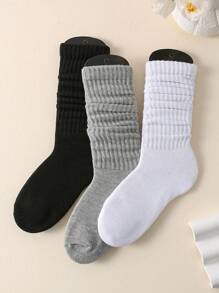 1/4 Pairs Of Women's Autumn And Winter Casual Knitted Socks, Casual Socks, Women's Elastic Socks, Women's Elastic Socks, Mid-Tube Socks