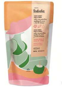 Hidratante Corporal Tododia Natura Manga E Água Coco Refil Tipo De Embalagem Sachês Monodoses Fragrância Manga Rosa E Agua De Coco