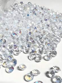 10.000 stuks gouden acryl diamanten confetti, sprankelende diamanten confetti voor feestdecoratie, bruiloften, verjaardagen, afstuderen, lente- en zomerdecoratie voor op tafel, decoratie voor bruiloften, tafeldecoratie, doe-het-zelf accessoires, vaasvuller, foto-rekwisieten, aquariumvuller