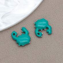 10pcs 10x10mm Cute Enamel Stainless Steel Crab Charms Mini Cute Marine Life Animal Pendants For DIY Ocean Bracelet Necklace Earrings Jewelry Making Crafts Accessories
