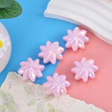 5 piezas de cuentas acrílicas multicolor de 29mm, con forma de flor espiral, para manualidades DIY de joyería, pulsera