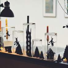 1 Stück Halloween Hexe Banner, Halloween Party Zubehör, Horror Halloween Kamin Hängende Girlande, Vintage Halloween Inneneinrichtung, Ziehflagge Party Papier Schwalbenschwanz Flagge, Halloween Thema Banner Heim Dekoration Halloween Dekoration Herbst Dekoration Raumdekoration