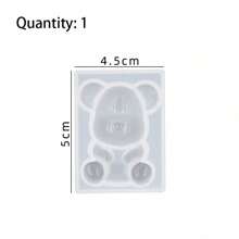 1 Set Of 6 Sitting Bear Shape Resin Molds, 3D Pendant Jewelry Craft Molds, Suitable For Bag Charms, Keychains, DIY Decorations, Daily Wear