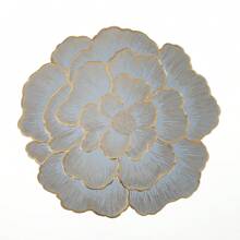 1 pièce/4 pièces/6 pièces/150 pièces Sets de table ronds en PVC style occidental avec motif pivoine, résistants à la chaleur, antidérapants, sets de table décoratifs pour hôtel, restaurant, fête, mariage, festival