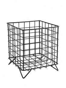 1pc Multifunctional Iron Square Storage Container/Basket, For Coffee Capsules, Cutlery, Stationery, Cosmetic Tools, Household Items, Movable Desktop Organizer, Ideal Gift For Students For Back To School Season