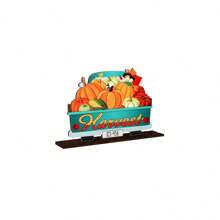 1/130 Sets verfügbar, 2 Stücke/Set 2D Herbst Erntedank fröhlicher Kürbis Truthahn Gewürz Ernte Holzretro Tischdekoration geeignet für Herbst Erntedank Thema Bauernhaus Dekoration, Zimmer Dekoration, Heimdekoration