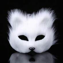 Fox Cosplay Costume Accessories-Fluffys Fox Mask Foxes Tail And Lace Gloves Carnival Party Party Props Halloween
