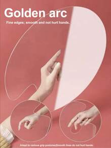 1pc/2pcs Highly Transparent Acrylic Oval Paint Palette, Student/Teacher Art Painting Watercolor Oil Makeup Palette School Supplies,Back To School