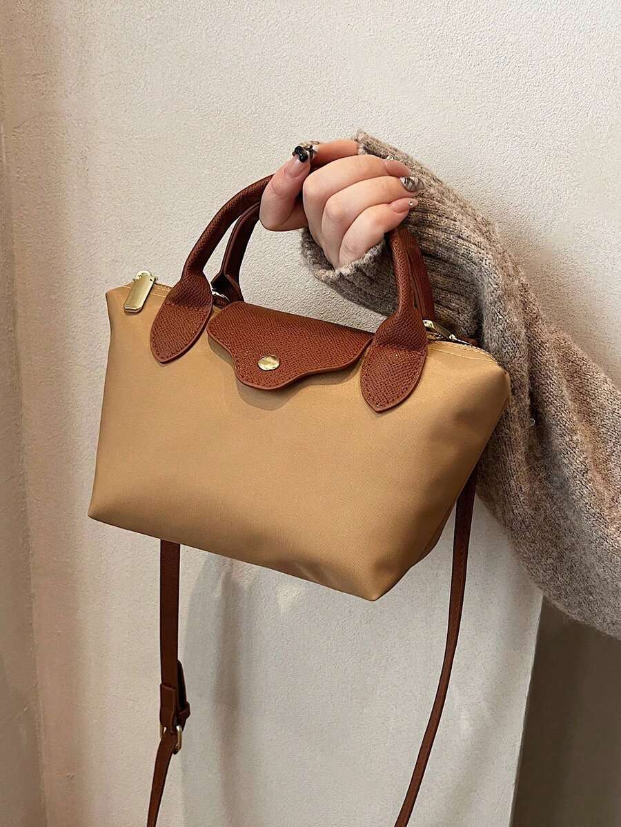 New Ladies Nylon Casual Solid Color Tote Shoulder Handbag Crossbody Bag