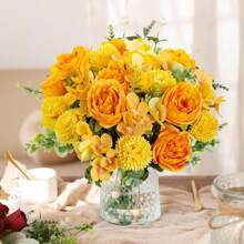 1PC/3PCS Artificial 7-Head Peony Silk Hydrangea Bouquet, Bride Holding Flower Material, Home, Dining Room, Vase Decoration, Wedding Decoration, Background Wall Decoration, Flower Wedding Car With DIY Wreath Material, Door Lintel, Flower Material, Valentine's Day Gift, Autumn Decoration,Fall Decor,Autumn