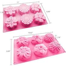 3 Pack Silicone Soap Molds 6 Cavities Flower Making Mold Included Rectangle Shape Supplies Perfect For Handmade Soaps Homemade Chocolate