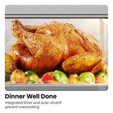 Chefman Combo de horno tostador de freidora de aire 7 en 1 horno de convección extra grande de 18 L cocinar una pizza de 10 pulgadas temporizador integrado apagado automático acero inoxidable - gris - Ver 4