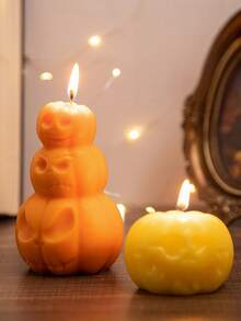 1 件鬼脸南瓜芳香蜡烛，由天然大豆蜡制成，适用于餐厅、酒店、客厅和卧室；特别适合浪漫晚餐布置和婚礼装饰；它还可以作为聚会和家居装饰的中心装饰品，或作为圣诞节、万圣节或生日的贴心礼物。 - 彩色 - 查看 4