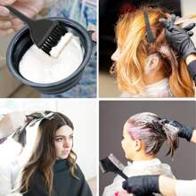 12 pièces Kit de décoloration des cheveux Produits professionnels de coloration des cheveux avec pinceau à coloration, bol à coloration, cache-oreilles, pinces à cheveux pour coloration de salon, coloration des cheveux à la maison, mèches, rentrée scolaire, accessoires de voyage, essentiels pour les vacances, accessoires pour cheveux pour femmes