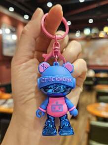 Creative Cartoon Headphone Bear Key Chain, Multicolor Cool Mechanical Bear Keychain, Bag Charm, Cute Bear Shape Pendant Keychain, Suitable For Women/Girls Backpack,Purse Accessories