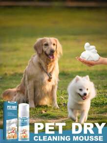 YEGBONG Pet Dry Cleaning Agent; Pet Dry Cleaning Mousse Shower Gel; Pet Shampoo; Amino Acid Mild Cleaning, Anti-Hair Tangling, Hypoallergenic And Tear-Free Formula, Long-Lasting Fragrance