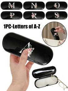 1pc Creamy/Monet-Style Solid Color Glasses Case, New And Simple Design, Convenient And Portable With Waterproof And Dustproof Function