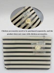 1 件化妆包、化妆包（不含鸡吊坠）、洗漱包、旅行收纳包、手拿包、大容量、轻便便携、时尚简约、通勤必备、旅行、礼物之选、适合任何场合、化妆品收纳包、旅行必备