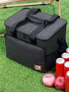 1 件 27L 大容量保温午餐袋便携式保温午餐手提袋男女通用，户外防水防漏冷藏盒袋带肩带保温盒，适用于户外露营野餐，便当盒家庭必需品厨房用品返校学校用品厨房配件学校用品袋用于学校工作午餐袋女士冷藏袋野餐配件学校配件 - 黑色 - 查看 7