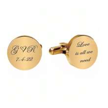 Custom Cufflinks, Engraved Cufflinks, Gold Cufflinks, Custom Cufflinks, Groomsmen Gifts, Gifts For Him, Dad Gifts