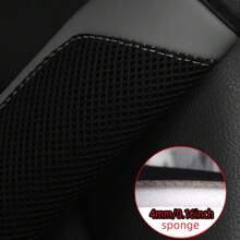 1pc Car Safety Belt Shoulder Pad Cover, PU Leather 3D Breathable Skin-Friendly, Pressure Relieving Comfortable Car Shoulder Pad, Suitable For All Seasons