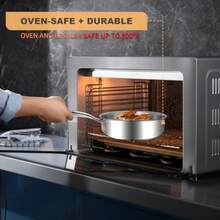 High Quality Three-Layer Stainless Steel Frying Pans, Deep Frying Pans, Uncoated Non Stick Frying Pans, Household Frying Pans, Electromagnetic Cooking Pans, Dishwashers, And Ovens Are, Fast, And Evenly Heated, With Heavy-Duty Detachable Handles - Multicolor - View 11