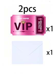 24/12/6 pezzi - Inviti per feste di compleanno a doppio design reversibile con buste, inviti per feste VIP per il cinema, decorazioni per feste di compleanno a tema, inviti per feste di compleanno a doppia faccia con buste, materiali per regali di inviti per feste VIP per il cinema (rosa rosso)