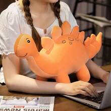 1pc Simulated Forest Animal Jurassic Triceratops Tyrannosaurus Rex Plush Toy Interesting Children's Room Decoration Ornaments, Non-Sensitive Soft Dinosaur Soothing Sleeping Pillow For Children, Girlfriend's Birthday Gift/Halloween Party Ornaments - Multicolor - View 10