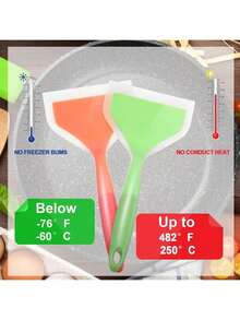 1pc, Translucent Silicone Cooking Utensils Set – Essential Kitchen Utensils & Must-Have Kitchen Accessories, Including Tamagoyaki Spatula, Wide-Mouth Pizza Turner, Steak Flipper, Crepe/Pancake Shovel - Key Addition To Kitchen Essentials & Baking Supplies, Heat-Resistant, Non-Stick , Flexible, Durable; For Breakfast, Grilling, Street Food. - Blue - View 7