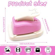 3 In 1 Corner Rounder Tag Tab Paper Hole Punchers Protector Cutter Shapes Punching Tool DIY Paper Craft Scrapbooking Cardmaking Fashion Daily Students Portable Suitable,Back To School,School Supplies