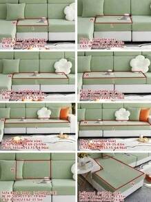 1PC Jacquard Elastic Sofa Cushion Cover Santi-Dirty Modern Couch Cover Slipcovers Simple Style Sofas Set For Living Room Bedroom Outdoor Sofa Protective Cover L Shape Sofa Cover Combination Chaise Longue Sectional Couch Cover Cushion Covers Home Decoration Seats Sofa Universal All Seasons