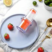 1 pieza Pincel de silicona para aceite con tapa, para untar aceite, salsa, bistec, parrilla, herramienta de cocina