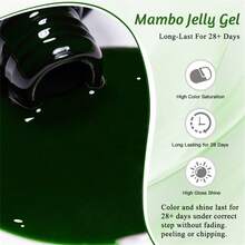 Mtssii 7ml夏日薄荷曼波系列蓝绿果冻凝胶指甲油20色新款夏日冰晶透明凝胶油美甲用品