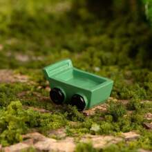 A Cute Resin Micro Landscape Ornament Featuring Animal Figurines Like Puppy, Piglet, And Lamb