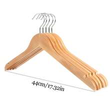 [定制] 天然实木衣架-雕刻您自己的标志，用于服装店、衣柜、木制衣架的木质旋转衣架，防滑，成人家用木衣架 - 木質衣架 - 查看 4