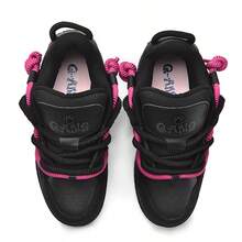 Q-AND Retro National Sports Shoes Thick Bottom Bread Shoes Height Increase Couple Style Comfortable Casual Board Shoes Men's Shoes - màu đen - Xem 1