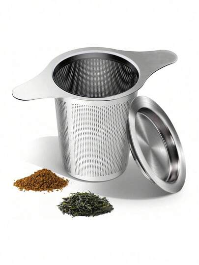 2pcs Stainless Steel Tea Infuser - Durable Mesh Filter, Tea Strainer/Coffee Filter, Stainless Steel Filter Tea Infuser/Tea Cup Filter, Suitable For Loose Leaf Tea, Herbs And Spices, Ergonomic Design, Easy To Hold