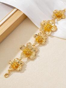 1 pieza Pulsera elegante con forma de trébol de cinco hojas en estilo vintage, diseño único, regalo personalizado, adecuado para mujeres, Día de la Madre, boda