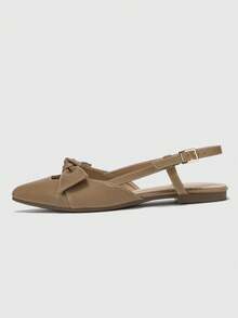 Sandali da donna di moda, comodi, nuovi, con fiocco alla caviglia, punta affusolata, suola morbida, casual e piatti