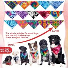 Local Delivery-50 Pcs Dog Bandanas Bulk Pet Bibs Colorful Triangle Scarf Pet Bandanas For Medium Large Dogs Spring Summer Birthday Costume Decoration (Tie Dye)