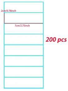 2000pcs/1000pcs/200pcs/100pcs Plain Color Labels Stickers, Easy To Use And Multipurpose Self-Adhesive Labels, 70*20mm Suitable For Office And School Student Labels, Barcode Printer Paper, Random Assorted,School Supplies,Back To School