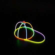 DIY Glow Stick Hats, Colorful Assembled Glow-In-The-Dark Hats, Cool Glowing Party Decorations, Suitable For Music Festivals, Birthday Parties, Outdoor Activities, Warnings, And, Teenagers And Adults Are All Appropriate - Multicolor - View 7