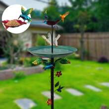 1pc Metal Bird Feeding Bath Bowl, Decorative Ground Stand For Garden, Yard, Lawn, Suitable For Backyard Birdbath, Bird Feeding, Gift For Parents, Friends Room Decor Bedroom Decor Home Decor Wall Decor