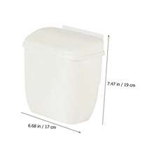 Hanging Trash Can For Kitchen Wall Mounted Garbage Bin With Lid Waste Bucket For Laundry Easy To Clean Space Saving Design - White - View 7