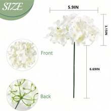 5/10pcs Artificial Hydrangea Artificial Flower Heads With Stems,Fake Hydrangea Flowers, Table Arrangement Decoration Flower,Champagne Fake Flower For Home Office Party Wedding, Fake Plants, Spring Decor, Room, Desk, Garden Decor, Room Decoration Stuff, Valentine's Day, Gift Gifts Birthday Graduation
