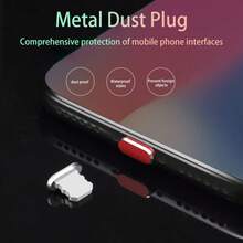 3pcs Metal Dust Plug Compatible With IPhone 14 Pro Max Charging Port, Headphone Jack Stopper, Compatible With IPhone 13 - Multicolor - View 2