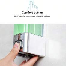 ABS 500ML Hotel Bathroom Wall Mounted Manual Double Headed Soap Dispenser Without Punching Holes, Shower Gel Bottle For Soap Dispenser, Hand Soap Dispenser