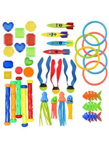 Diving Pool Games, Large Collection With Storage Bag, Pool Games, Summer Swimming Water Fish - Various Pool Floats - Pool Games - Multicolor - View 1