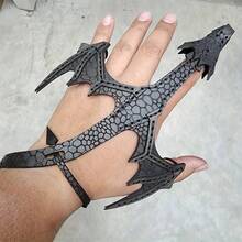 1pc Adjustable Dragon Cuff Bracelet,Vintage Faux Leather With Intricate Dragon Scale Design,Vintage Faux Leather With Intricate Dragon Scale Design,Unique Holiday Birthday Gift,Costume Accessory, Edgy Fashion Accessory, Vibrant Texture Accessory - 黑色 - 查看 2