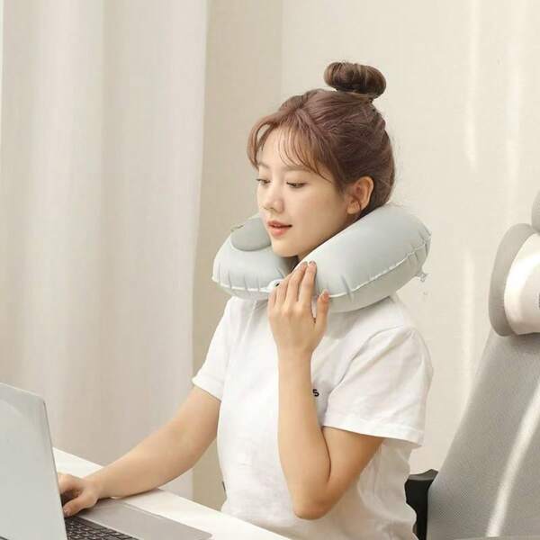 Inflatable U-Shaped Neck Pillow, Suitable For Office Nap, Travel, Airplane, Neck Support Pillow